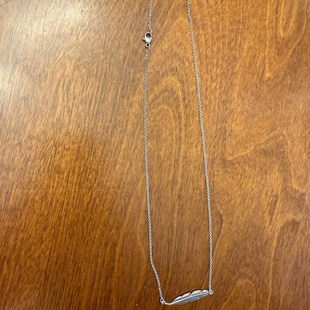 Retired-James Avery Feather Necklace - Picture 3 of 3